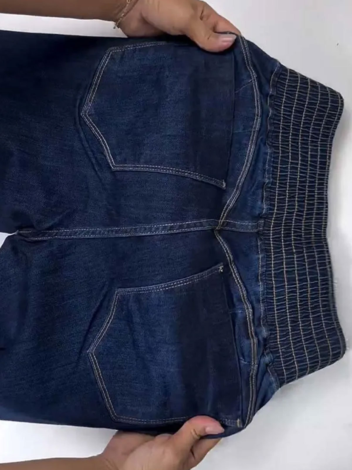 Skinny Flared Jeans With Elastic Waistband