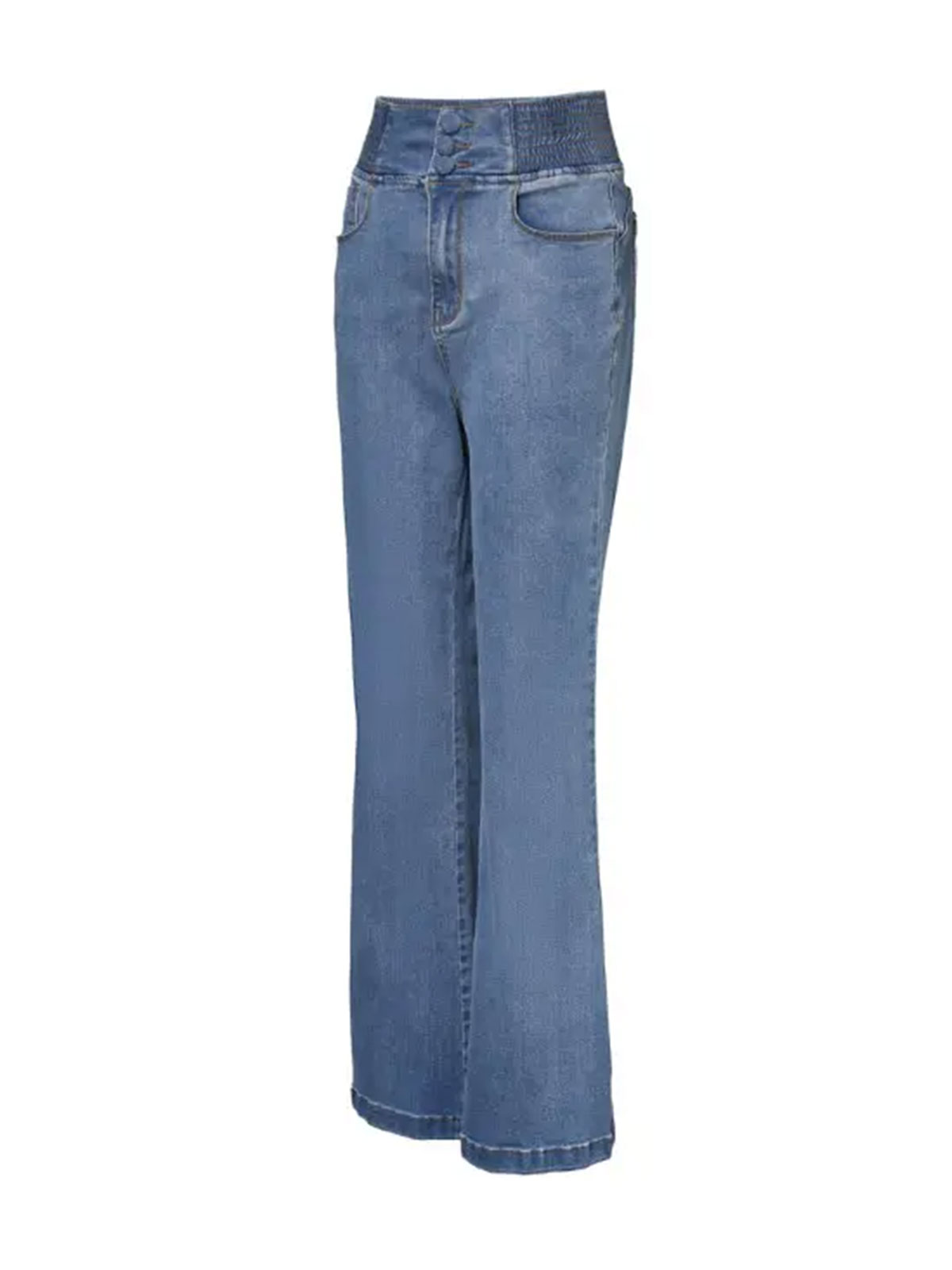 Skinny Flared Jeans With Elastic Waistband