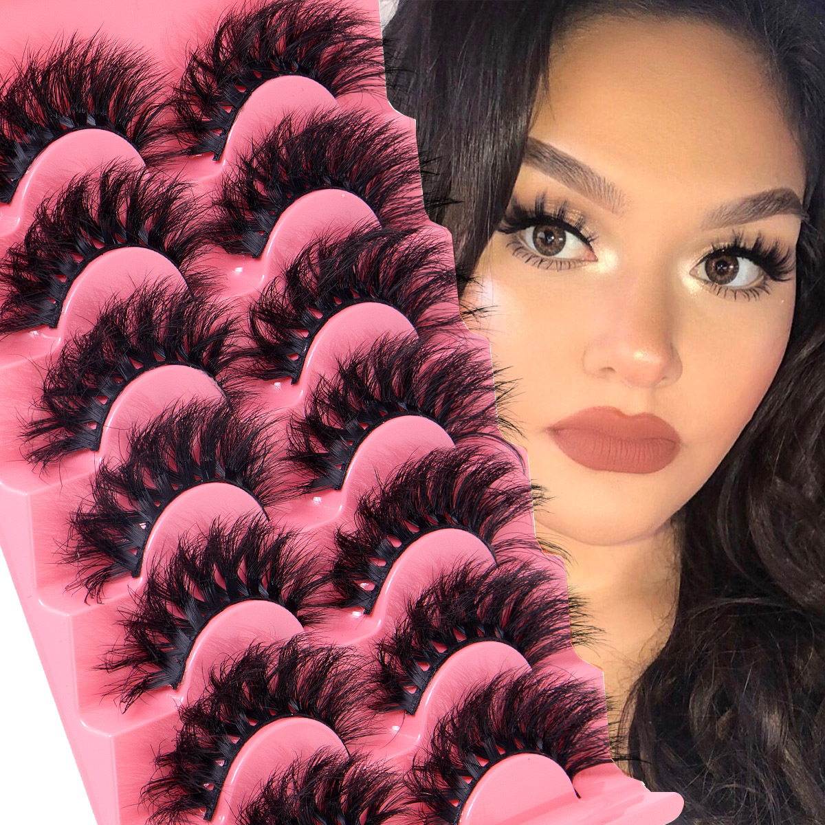 7 Pairs Fluffy False Eyelashes