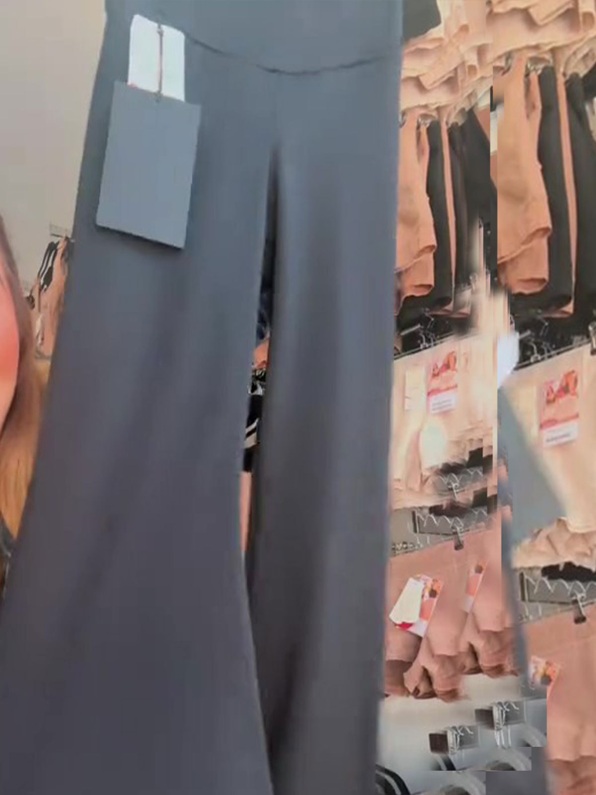 Black Leggings With Inner Belt