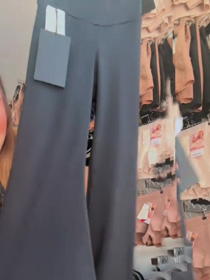 Black Leggings With Inner Belt