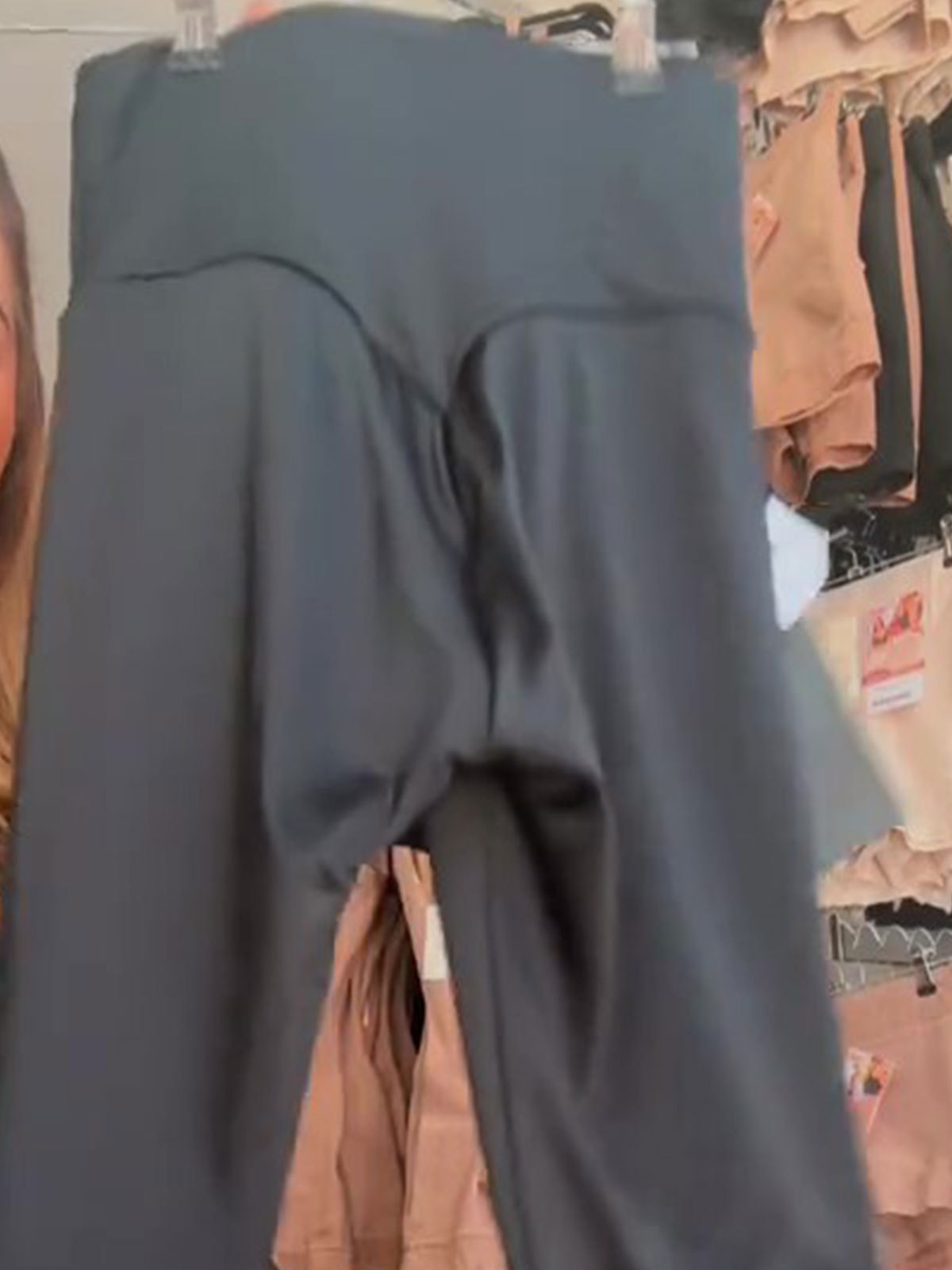 Black Leggings With Inner Belt