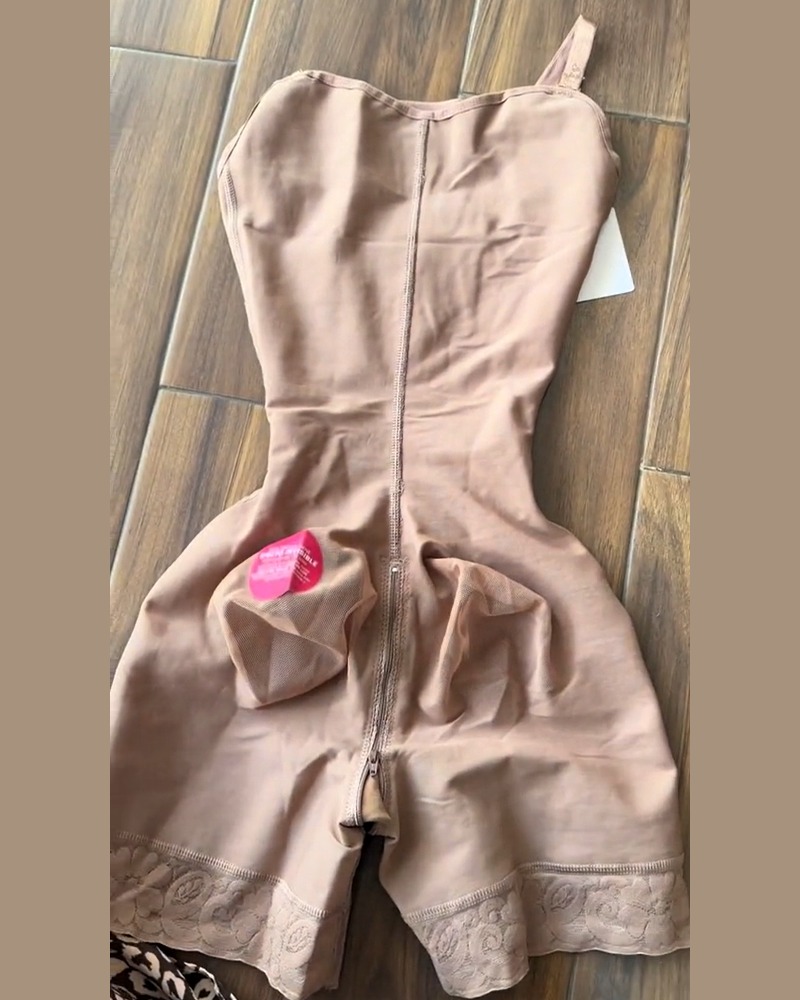 Zippered Tummy Control Butt Lifting Shapewear