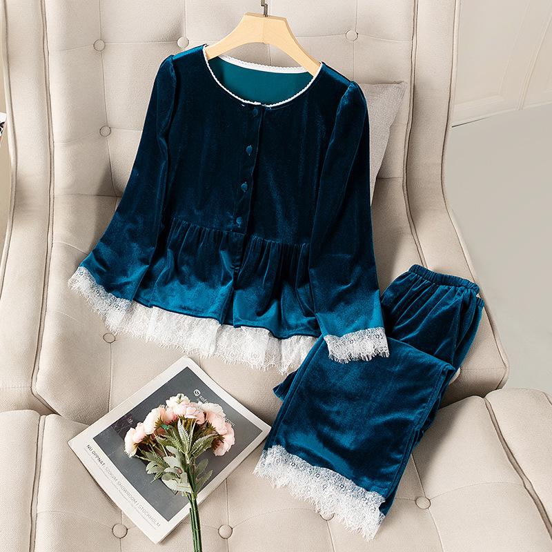 Two Piece Round Neck Cardigan Loungewear