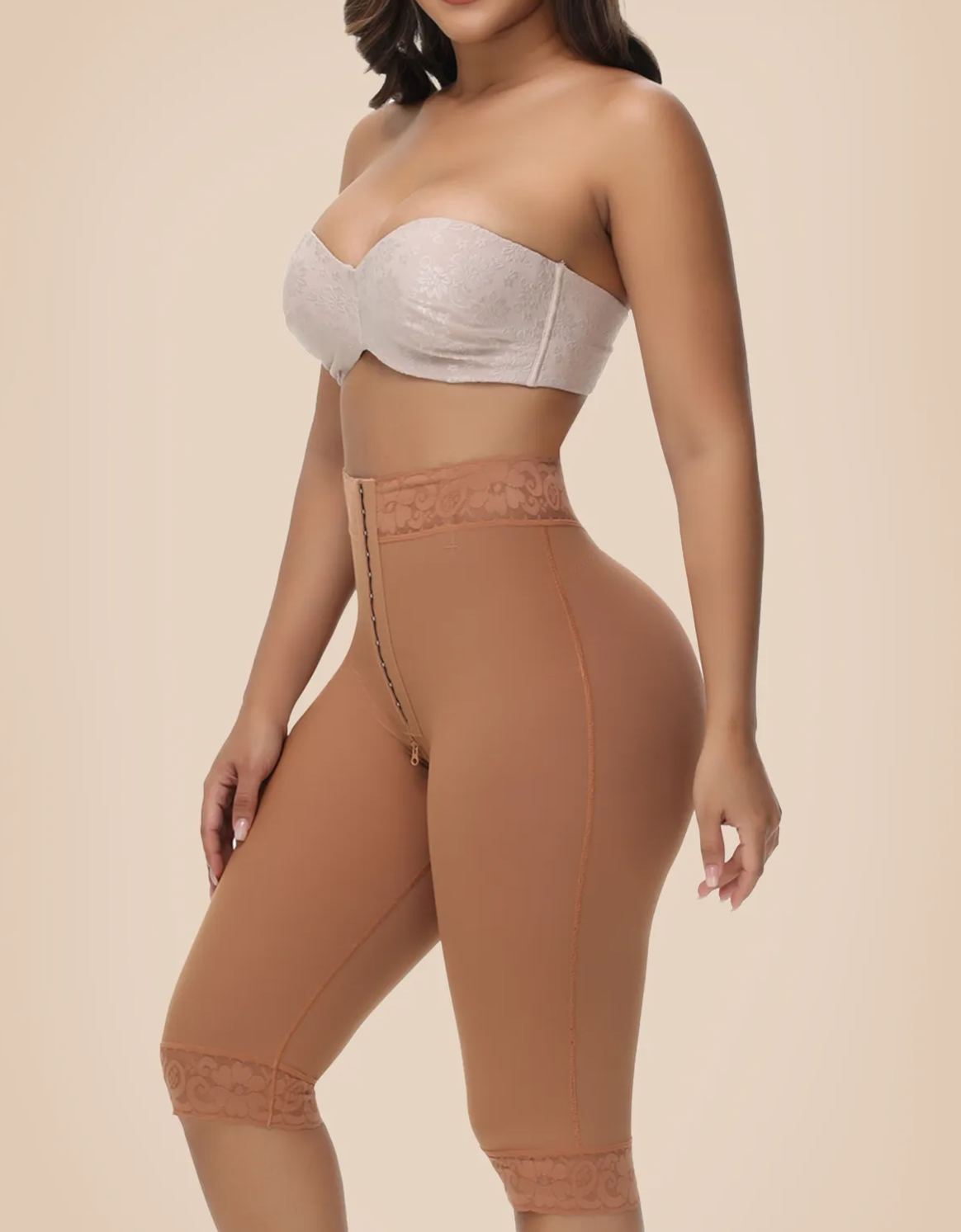 Mid Knee Length Tummy Control Hip Lifting Shaper Shorts