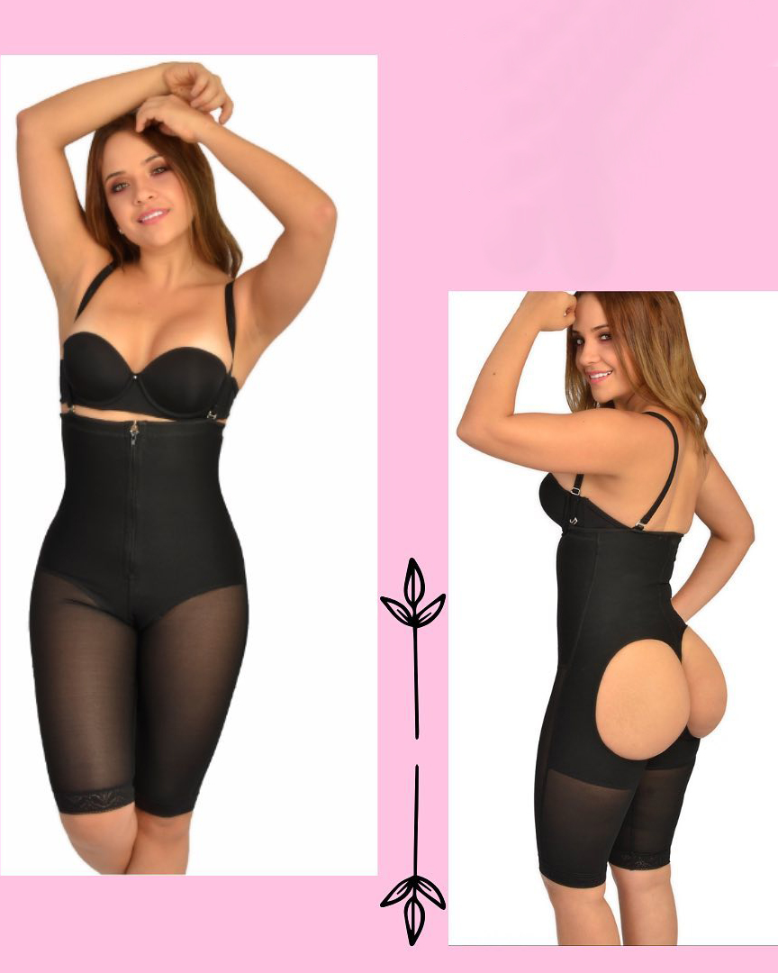 High Tummy Control Zipper Butt Lift Shapewear