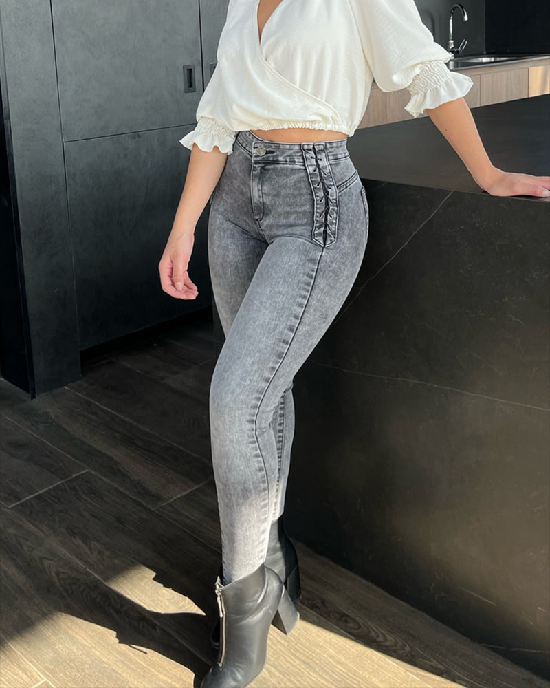 ChicCurve New Design Skinny Braided Jeans