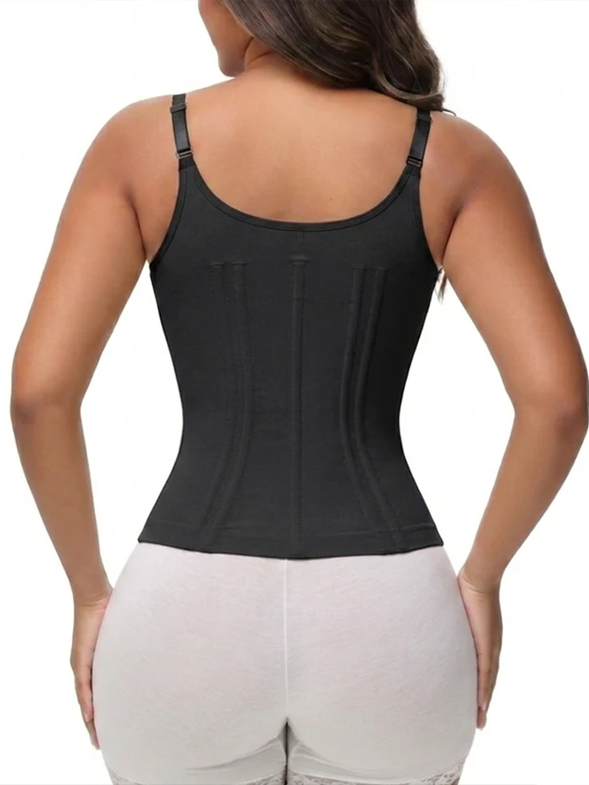 Floral Lace Bustier Corset With Waist Shaping Vest And Nipple Covers