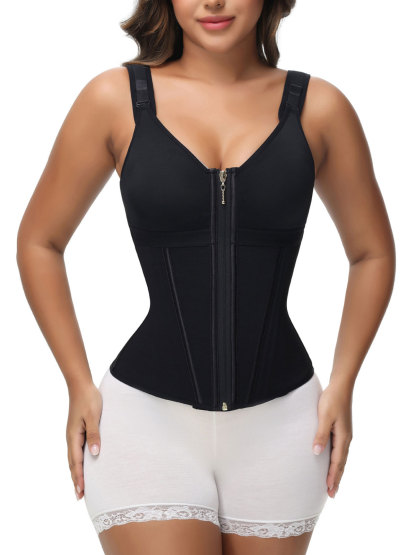 Extreme Latex Corset Waist Vest With Bra