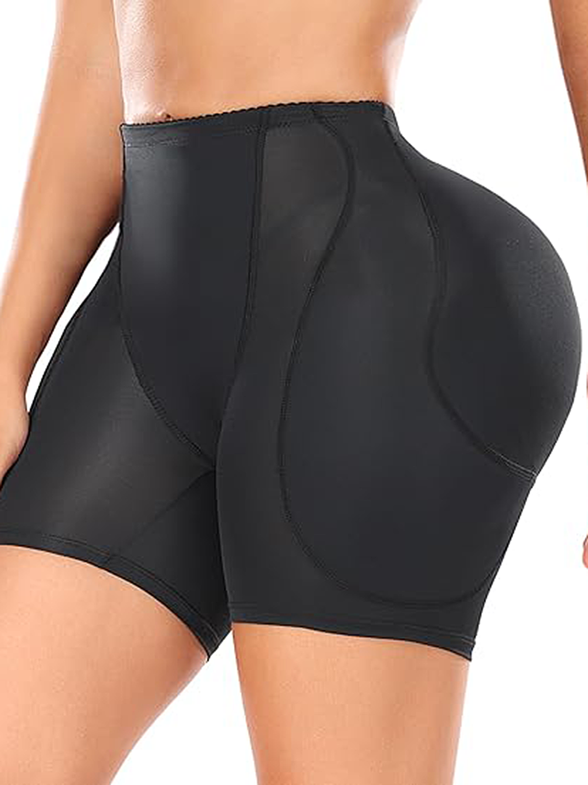 Women Hip Padded Shapewear Booty Lifter Butt Enhancer Removable 4 Thicker Pads Control Panty For Bigger Butt