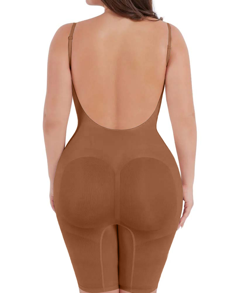 Seamless Backless Mid-Length Full Body Shaper