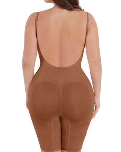 Seamless Backless Mid-Length Full Body Shaper