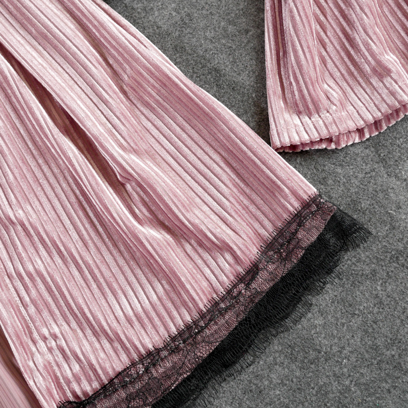 Velvet Sexy Lace Two Piece Pajamas