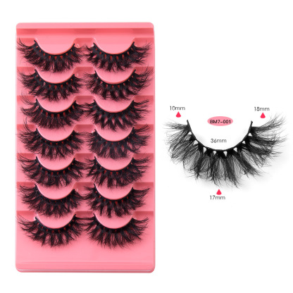 7 Pairs Fluffy False Eyelashes