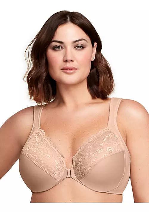Full Figure Plus Size WonderWire Front-Closure Bra