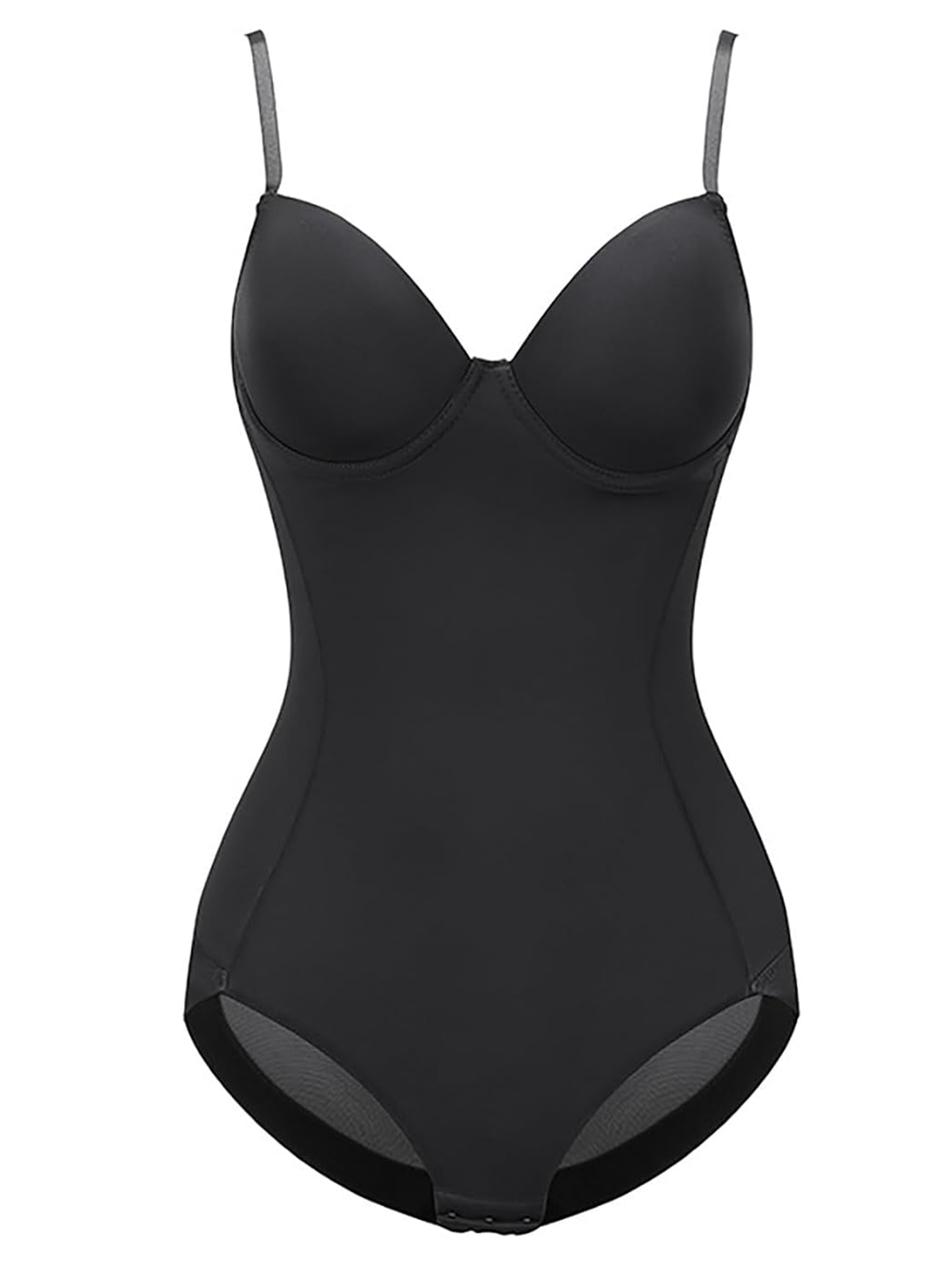 Women's Backless Strapless U Neck V-Shaped Built-in Bra Corset Thong Tummy Control Bodysuit