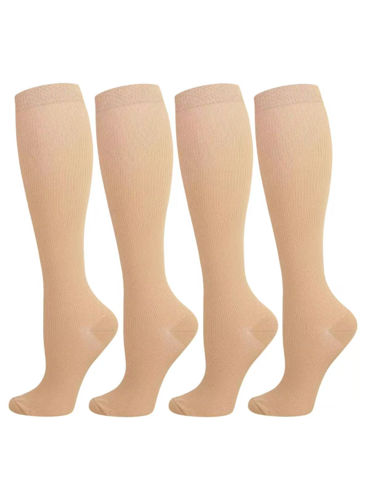 Four-Pack Women's Five-Toe Compression Socks