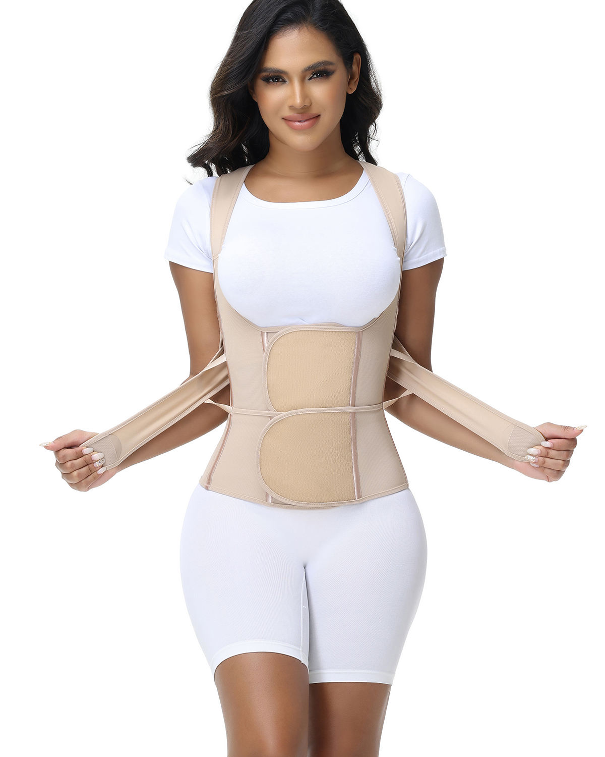 Open Chest Double Layer Abdominal Control Waist Belt