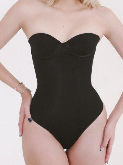 Back Lace-up Thong Seamless Shapewear