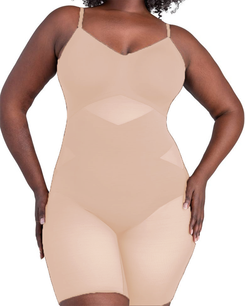 Abdomen Slim Fit Boxer Briefs Bodysuit  (Pre-Sale)