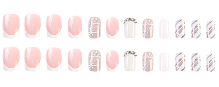 Christmas Glitter Snowflake Nail Art