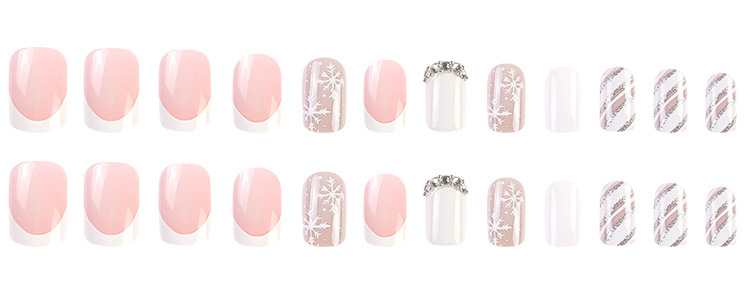 Christmas Glitter Snowflake Nail Art
