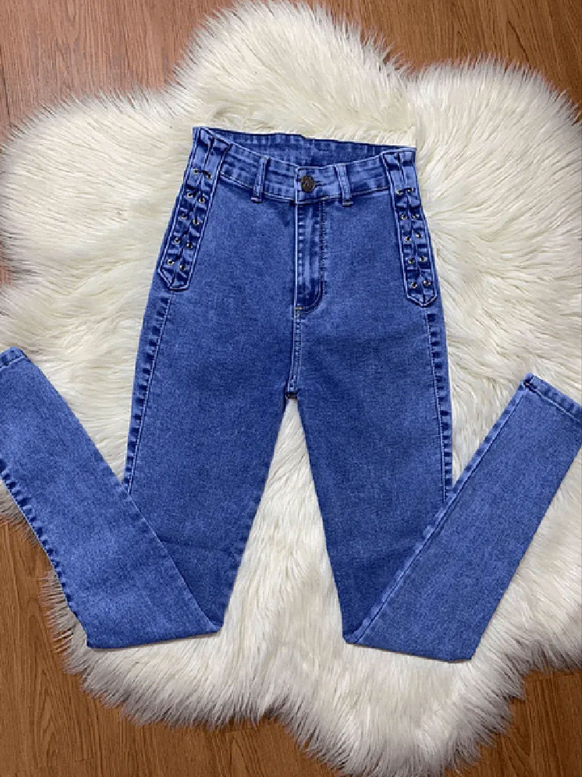 ChicCurve Light Blue Braided Jeans