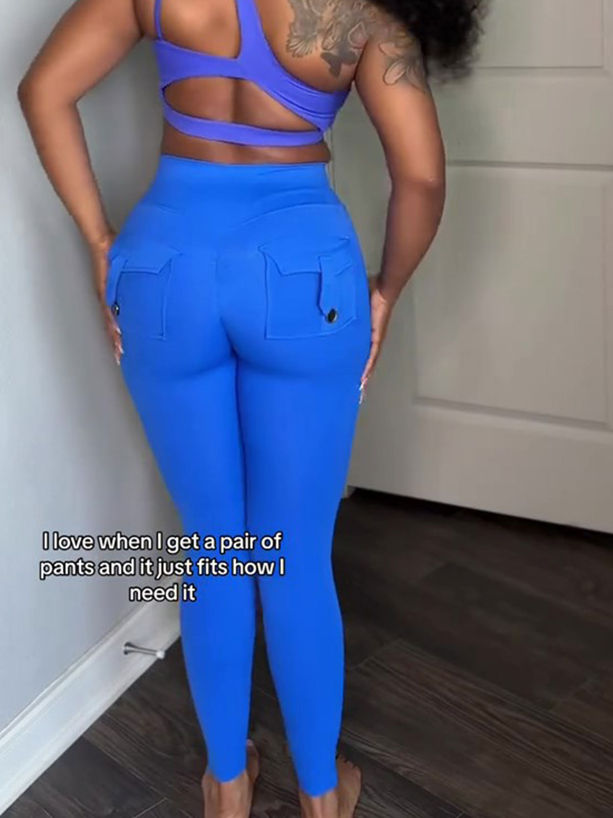 Butt Lifting Cargo Leggings With Pockets