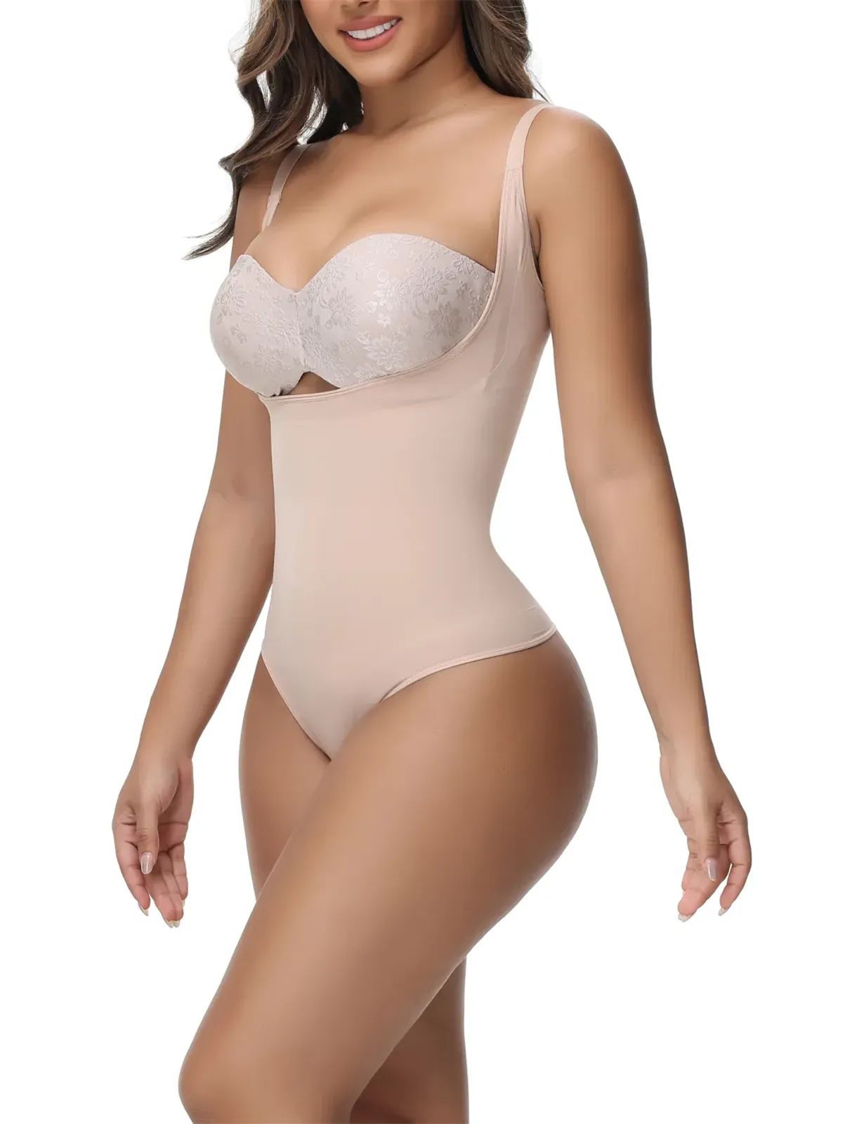 Seamless Body Shaper Thong Underwear High Waisted Butt Lifter Panty