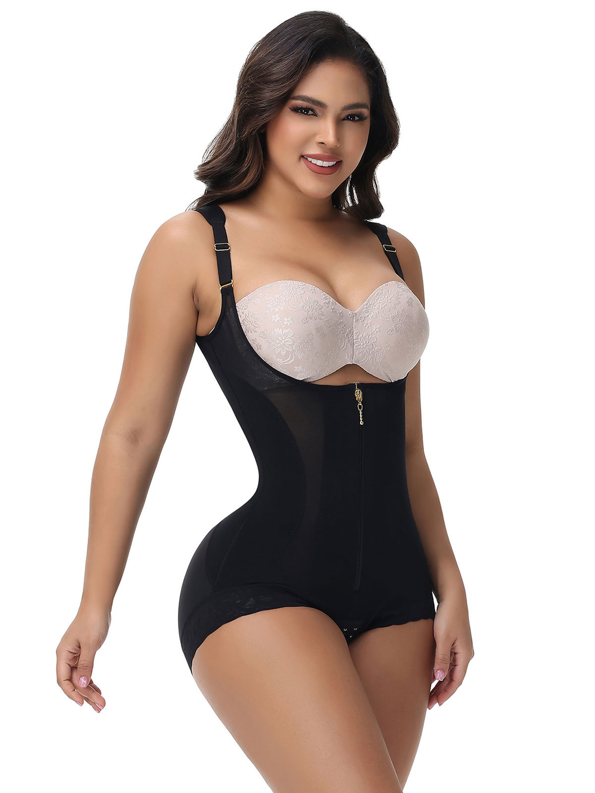 Shapewear for Women Tummy Control Fajas Body Shaper Zipper Open Bust Bodysuit