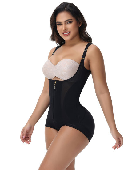 Shapewear for Women Tummy Control Fajas Body Shaper Zipper Open Bust Bodysuit