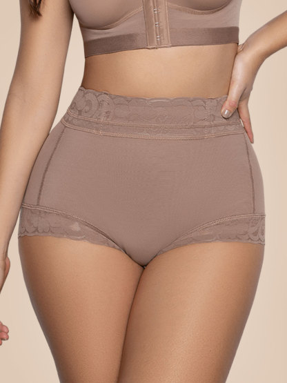 Women Classic Lace Butt Lifter Panty Smoothing Brief - Daily Wear