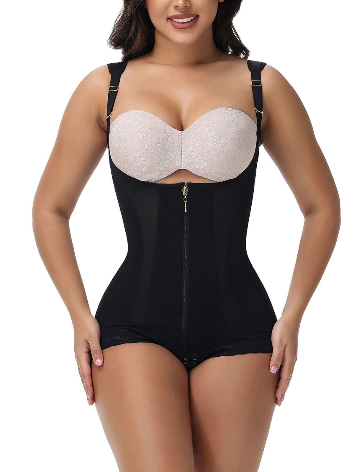 Shapewear for Women Tummy Control Fajas Body Shaper Zipper Open Bust Bodysuit
