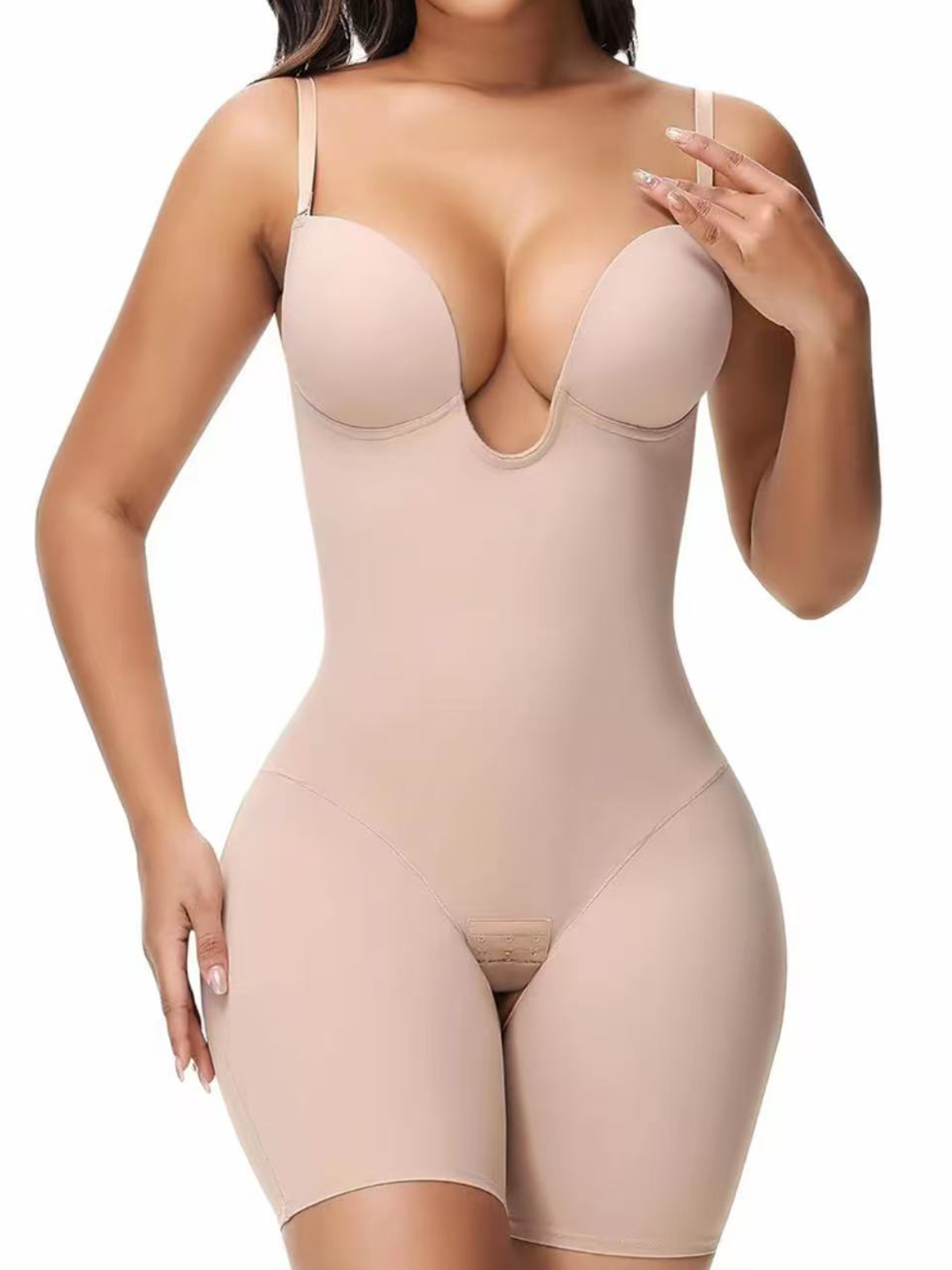 Deep V Skirt Can Be Worn With Gathered Crotch And Adjustable Backless Skirt Invisible Body Shaper