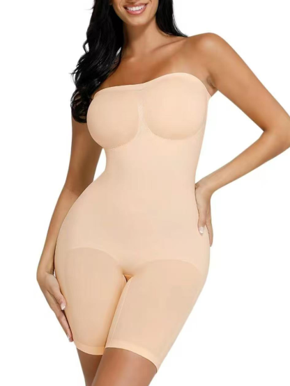 Summer Breathable Removable Strap Tube Dress Wearable Abdomen Control Body Shaper