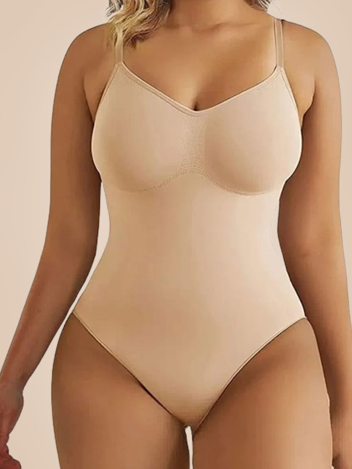 Tight Seamless Shapewear Triangle Thong Hip Lift Jumpsuit