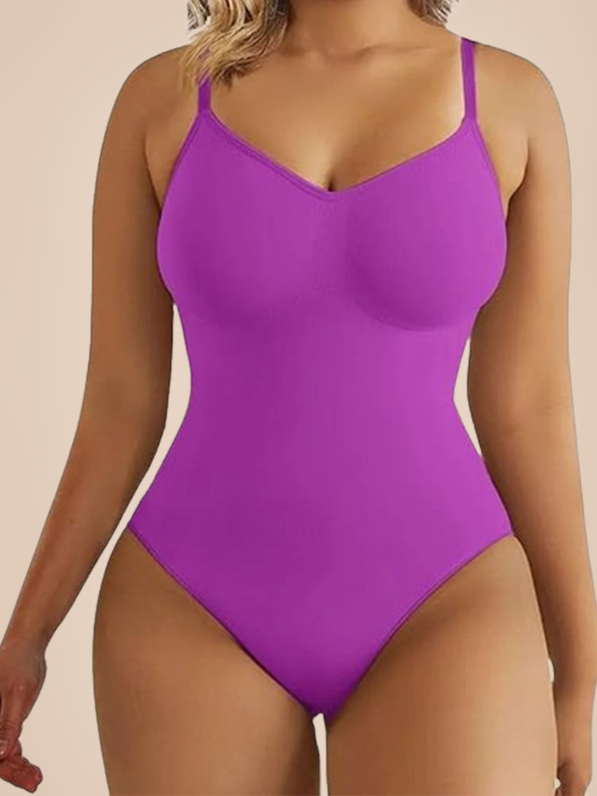 Tight Seamless Shapewear Triangle Thong Hip Lift Jumpsuit