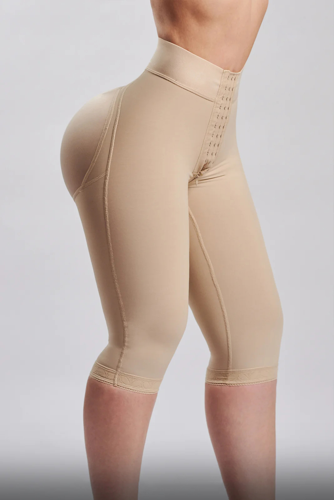 Women's Hip Shaping Knee-length High waist Shorts