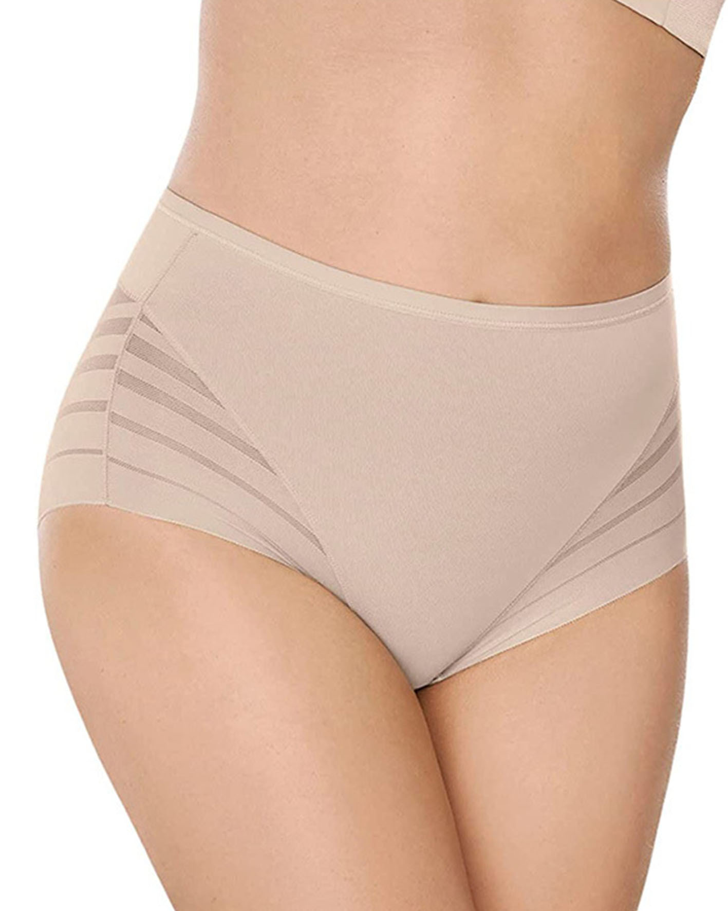 Chiccurve Hip Lift Sheer Mesh Striped Panties