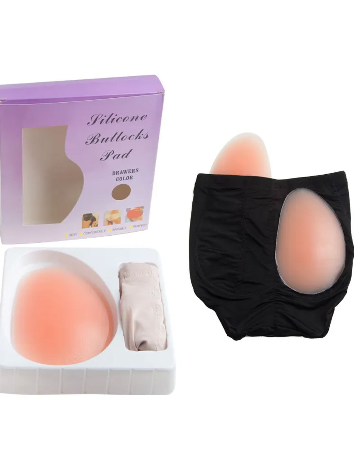 300G Silicone Butt Pads Buttock Enhancer Underwear Silicone Padded Panties for Women