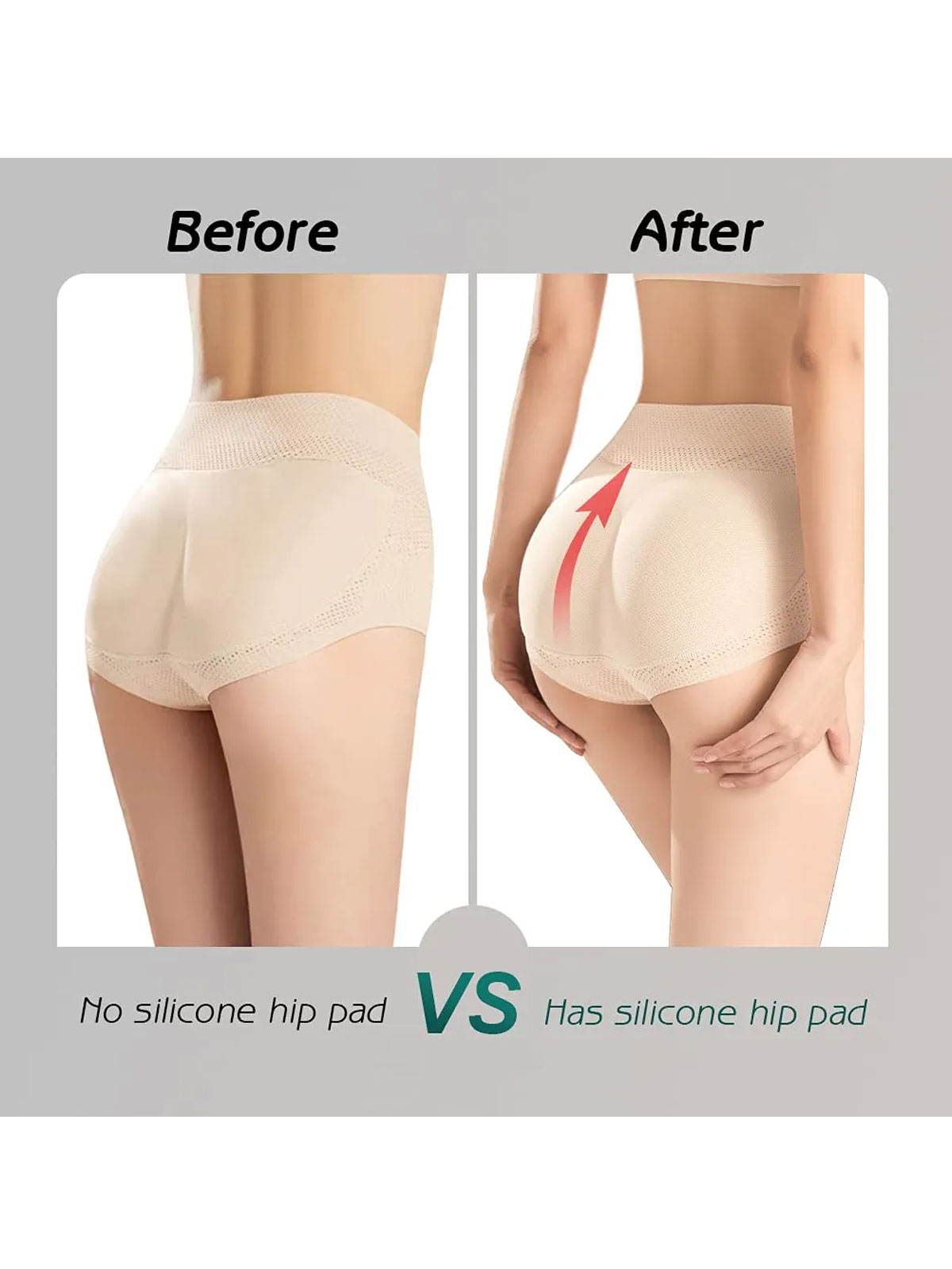 300G Silicone Butt Pads Buttock Enhancer Underwear Silicone Padded Panties for Women