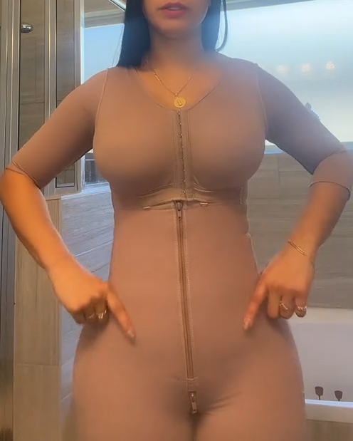 High Compression Tummy Control Mid-leg Faja With Sleeves