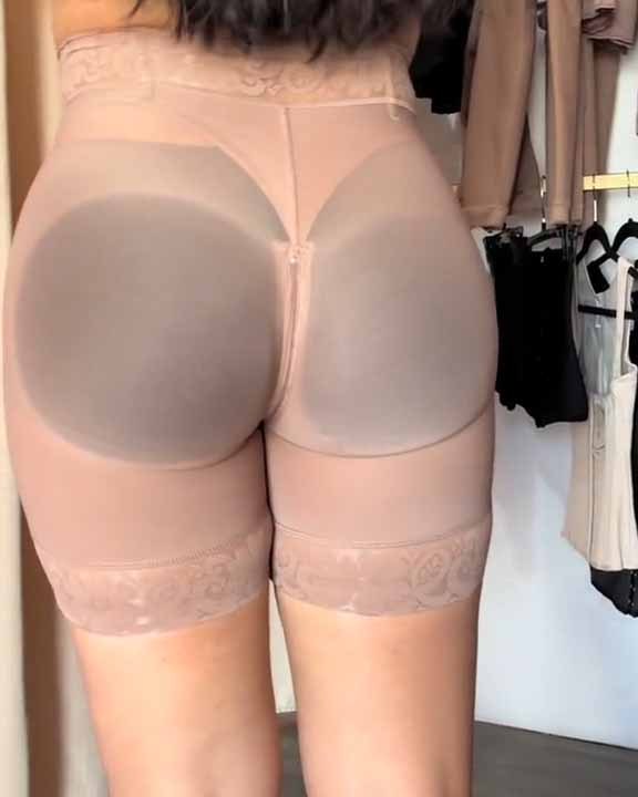 High Waisted Hip Lifting Shape Pants with Hook and Eye