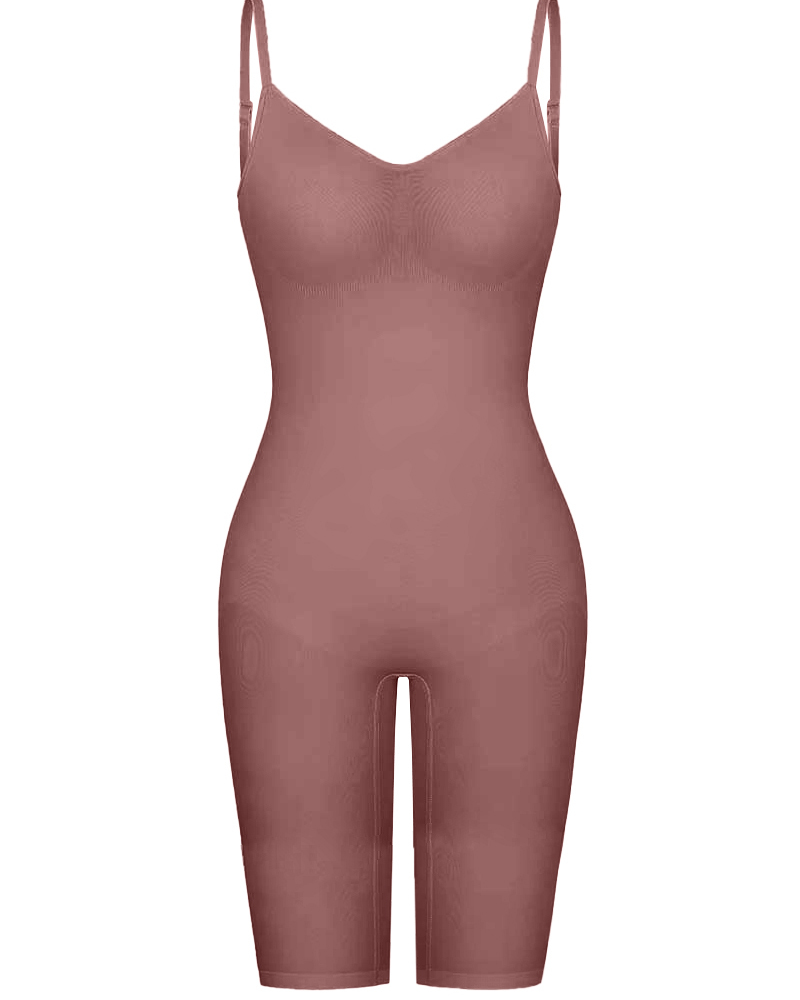 Seamless Backless Mid-Length Full Body Shaper