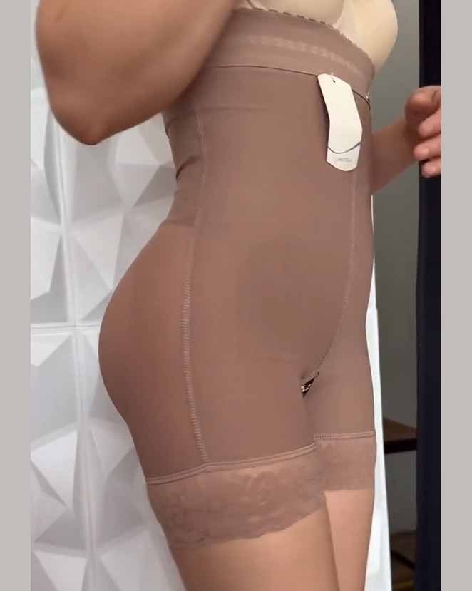 High Waist Butt Lifter Open-Crotch Shorts