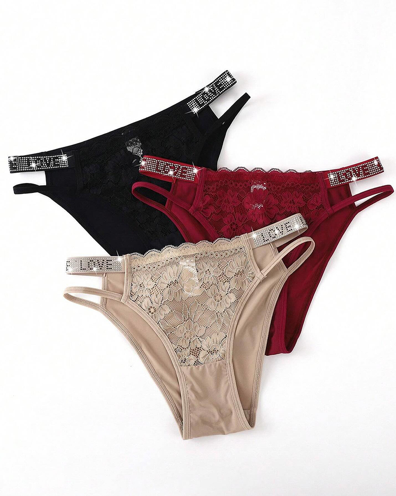 Sexy Hollow Waist Lace Thong