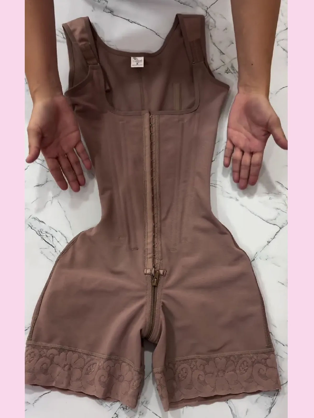 Hook & Eye Tummy Control Zipper Crotch Shaping Bodysuit