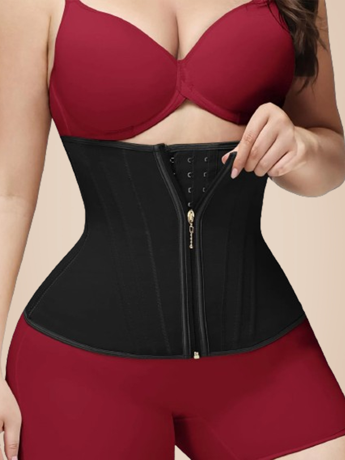 Women Waist Trainer with Zipper & Hooks Ref10060