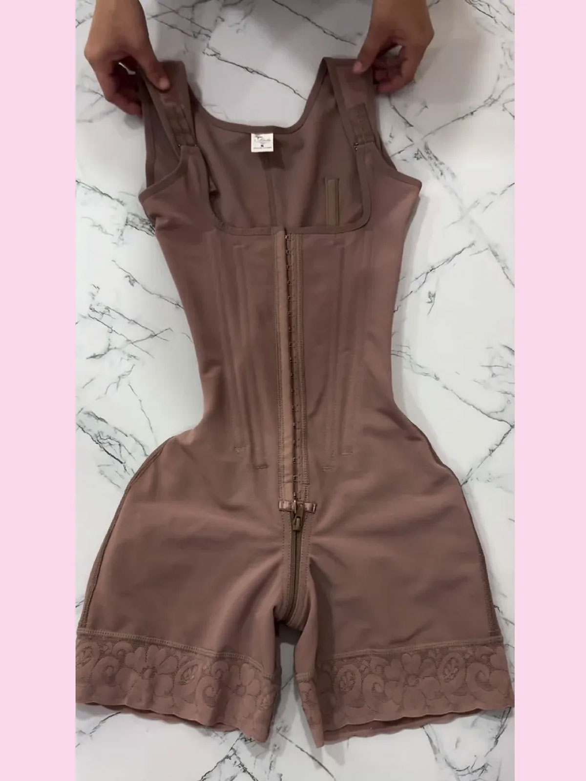 Hook & Eye Tummy Control Zipper Crotch Shaping Bodysuit