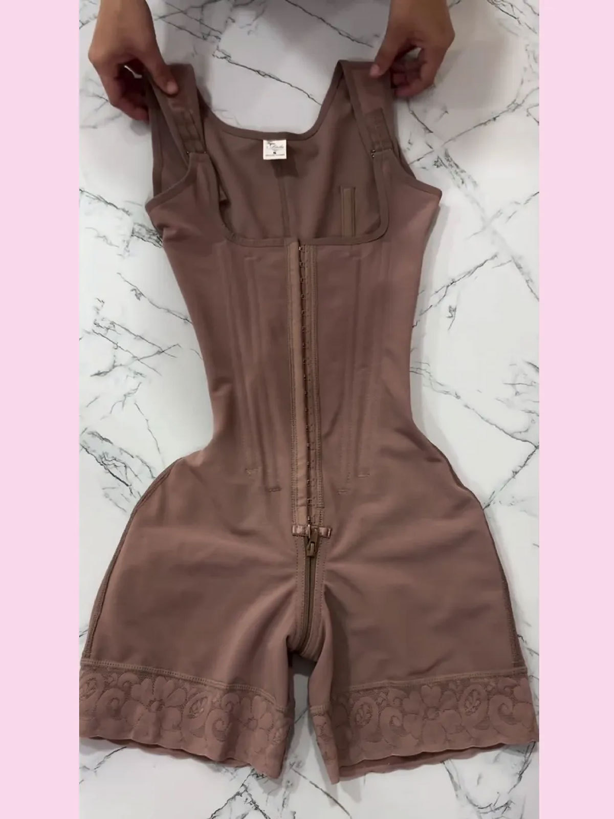 Hook & Eye Tummy Control Zipper Crotch Shaping Bodysuit